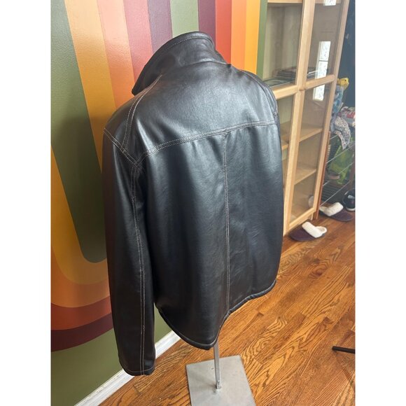 Vintage men’s brown leather jacket stylish Columbia sportswear - size XL vintage - Picture 4 of 8